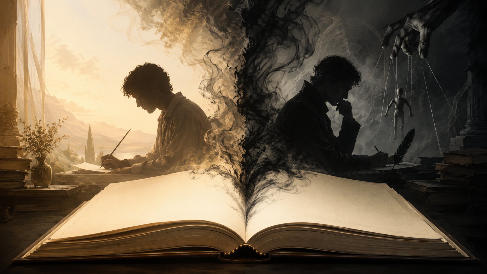 Ilustrasi tema dendam dan manipulasi narasi dalam novel Malice Keigo Higashino